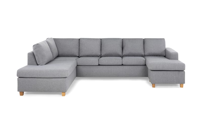 Crazy 5-sits Vänstervänd U-formad Soffa med Divan och Schäslong i Tyg - Grå - Products - Möbler - Soffa - U-soffa