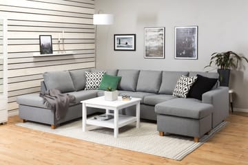 Crazy 5-sits Vänstervänd U-formad Soffa med Divan och Schäslong i Tyg - Grå - Products - Möbler - Soffa - U-soffa