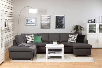 Crazy 5-sits Vänstervänd U-formad Soffa med Divan och Schäslong i Tyg - Mörkgrå - Products - Möbler - Soffa - U-soffa