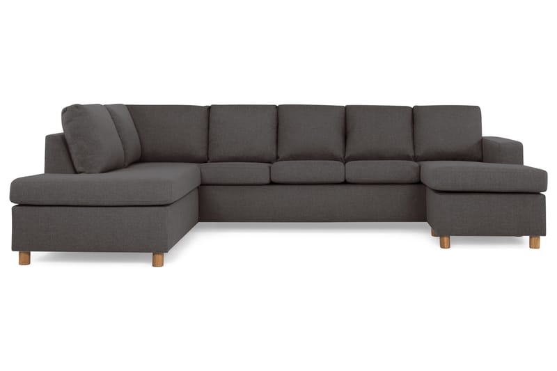 Crazy 5-sits Vänstervänd U-formad Soffa med Divan och Schäslong i Tyg - Mörkgrå - Products - Möbler - Soffa - U-soffa
