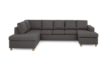 Crazy 5-sits Vänstervänd U-formad Soffa med Divan och Schäslong i Tyg - Mörkgrå - Products - Möbler - Soffa - U-soffa