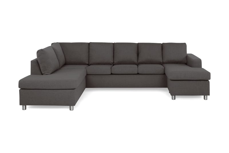 Crazy 5-sits Vänstervänd U-formad Soffa med Divan och Schäslong i Tyg - Mörkgrå - Products - Möbler - Soffa - U-soffa