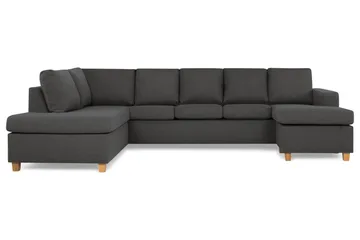 Crazy 5-sits Vänstervänd U-formad Soffa med Divan och Schäslong i Tyg - Mörkgrå - Products - Möbler - Soffa - U-soffa