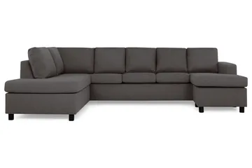 Crazy 5-sits Vänstervänd U-formad Soffa med Divan och Schäslong i Tyg - Mörkgrå - Products - Möbler - Soffa - U-soffa