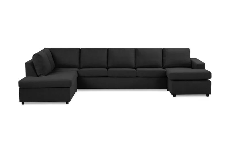Crazy 5-sits Vänstervänd U-formad X-Large Soffa med Divan och Schäslong i Tyg - Antracit - Products - Möbler - Soffa - U-soffa