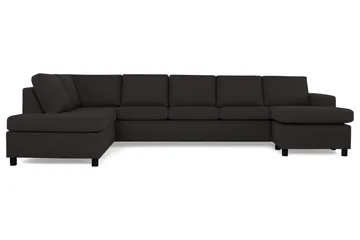 Crazy 5-sits Vänstervänd U-formad X-Large Soffa med Divan och Schäslong i Tyg - Antracit - Products - Möbler - Soffa - U-soffa