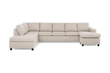 Crazy 5-sits Vänstervänd U-formad X-Large Soffa med Divan och Schäslong i Tyg