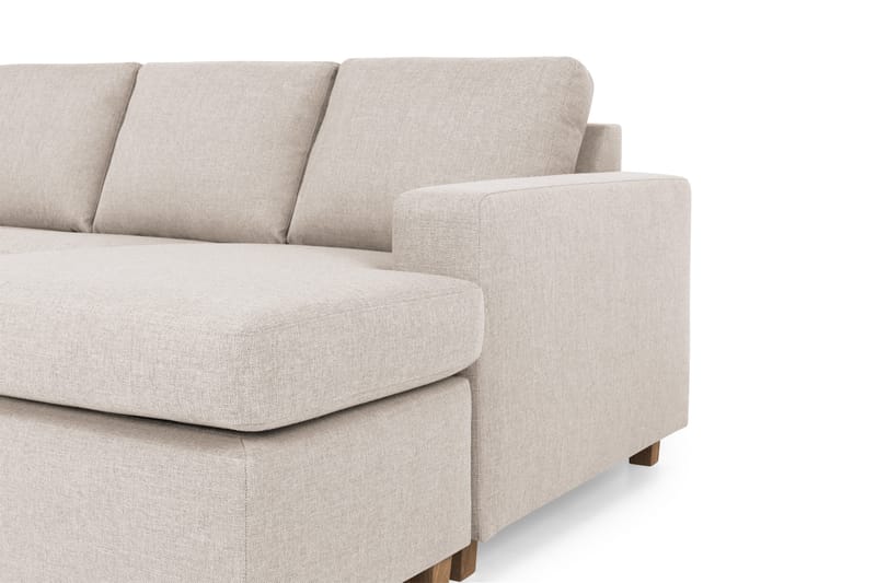 Crazy 5-sits Vänstervänd U-formad X-Large Soffa med Divan och Schäslong i Tyg - Beige - Products - Möbler - Soffa - U-soffa