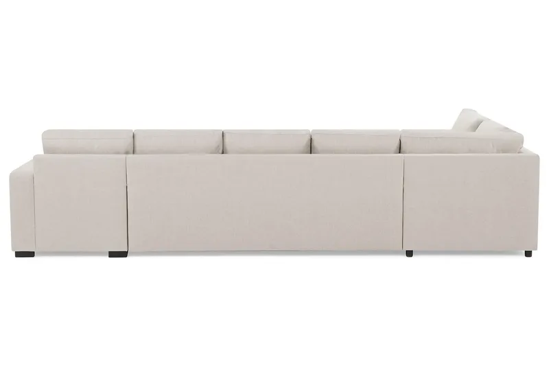 Crazy 5-sits Vänstervänd U-formad X-Large Soffa med Divan och Schäslong i Tyg - Beige - Products - Möbler - Soffa - U-soffa