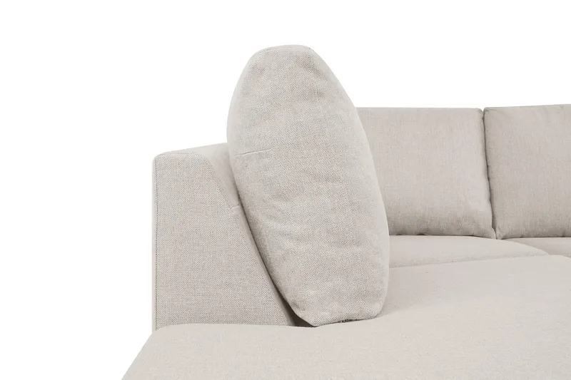 Crazy 5-sits Vänstervänd U-formad X-Large Soffa med Divan och Schäslong i Tyg - Beige - Products - Möbler - Soffa - U-soffa