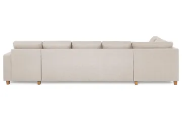 Crazy 5-sits Vänstervänd U-formad X-Large Soffa med Divan och Schäslong i Tyg - Beige - Products - Möbler - Soffa - U-soffa
