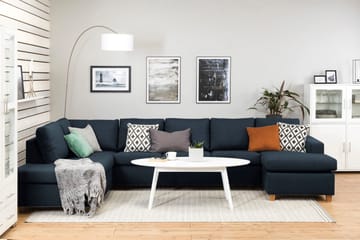 Crazy 5-sits Vänstervänd U-formad X-Large Soffa med Divan och Schäslong i Tyg - Blå - Products - Möbler - Soffa - U-soffa
