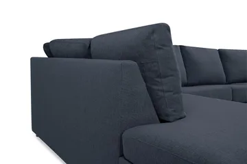 Crazy 5-sits Vänstervänd U-formad X-Large Soffa med Divan och Schäslong i Tyg - Blå - Products - Möbler - Soffa - U-soffa