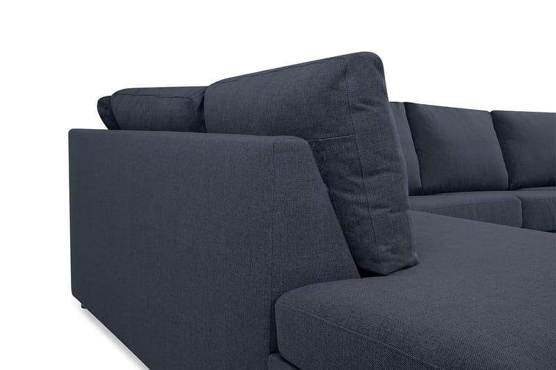 Crazy 5-sits Vänstervänd U-formad X-Large Soffa med Divan och Schäslong i Tyg - Blå - Products - Möbler - Soffa - U-soffa
