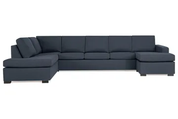 Crazy 5-sits Vänstervänd U-formad X-Large Soffa med Divan och Schäslong i Tyg - Blå - Products - Möbler - Soffa - U-soffa