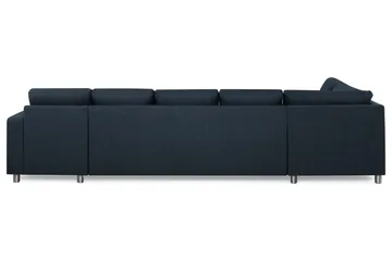 Crazy 5-sits Vänstervänd U-formad X-Large Soffa med Divan och Schäslong i Tyg - Blå - Products - Möbler - Soffa - U-soffa