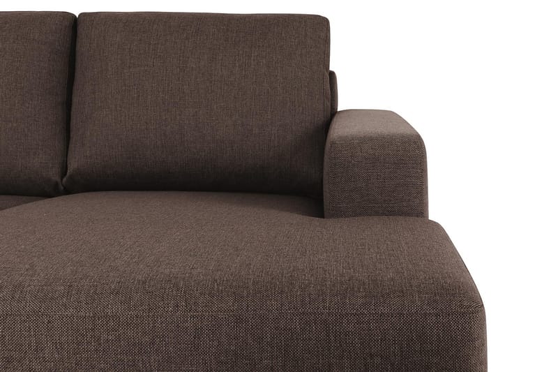 Crazy 5-sits Vänstervänd U-formad X-Large Soffa med Divan och Schäslong i Tyg - Brun - Products - Möbler - Soffa - U-soffa