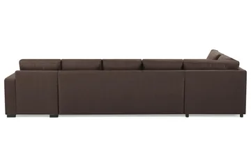 Crazy 5-sits Vänstervänd U-formad X-Large Soffa med Divan och Schäslong i Tyg - Brun - Products - Möbler - Soffa - U-soffa