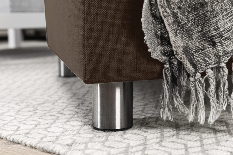Crazy 5-sits Vänstervänd U-formad X-Large Soffa med Divan och Schäslong i Tyg - Brun - Products - Möbler - Soffa - U-soffa