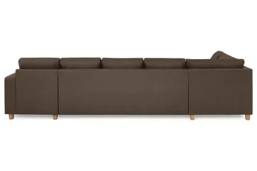 Crazy 5-sits Vänstervänd U-formad X-Large Soffa med Divan och Schäslong i Tyg - Brun - Products - Möbler - Soffa - U-soffa