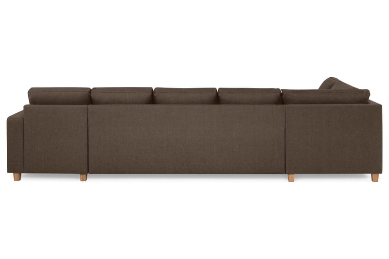 Crazy 5-sits Vänstervänd U-formad X-Large Soffa med Divan och Schäslong i Tyg - Brun - Products - Möbler - Soffa - U-soffa