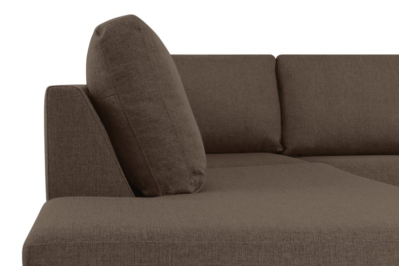 Crazy 5-sits Vänstervänd U-formad X-Large Soffa med Divan och Schäslong i Tyg - Brun - Products - Möbler - Soffa - U-soffa