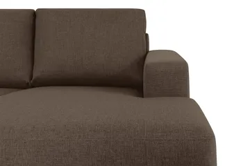 Crazy 5-sits Vänstervänd U-formad X-Large Soffa med Divan och Schäslong i Tyg - Brun - Products - Möbler - Soffa - U-soffa