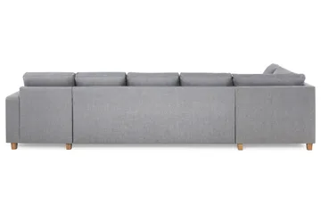 Crazy 5-sits Vänstervänd U-formad X-Large Soffa med Divan och Schäslong i Tyg - Grå - Products - Möbler - Soffa - U-soffa