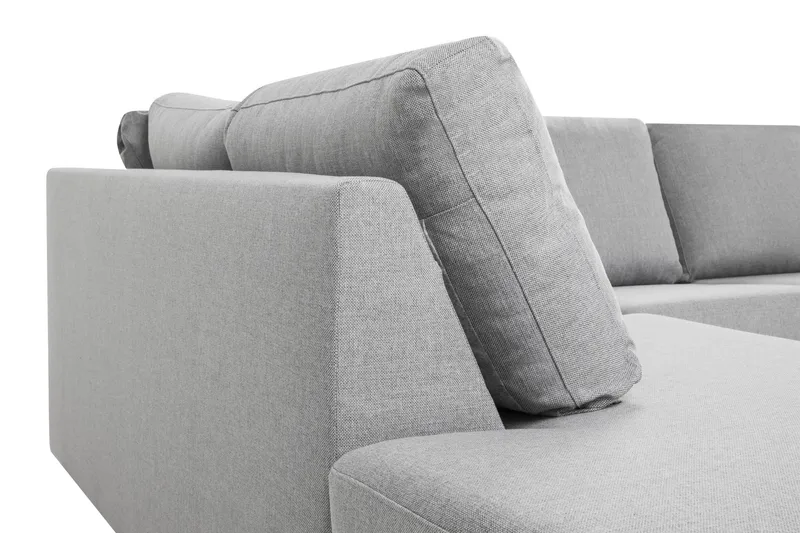 Crazy 5-sits Vänstervänd U-formad X-Large Soffa med Divan och Schäslong i Tyg - Grå - Products - Möbler - Soffa - U-soffa