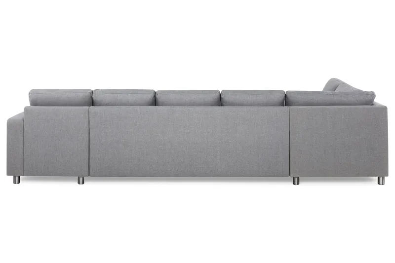 Crazy 5-sits Vänstervänd U-formad X-Large Soffa med Divan och Schäslong i Tyg - Grå - Products - Möbler - Soffa - U-soffa