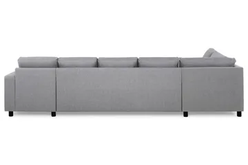 Crazy 5-sits Vänstervänd U-formad X-Large Soffa med Divan och Schäslong i Tyg - Grå - Products - Möbler - Soffa - U-soffa