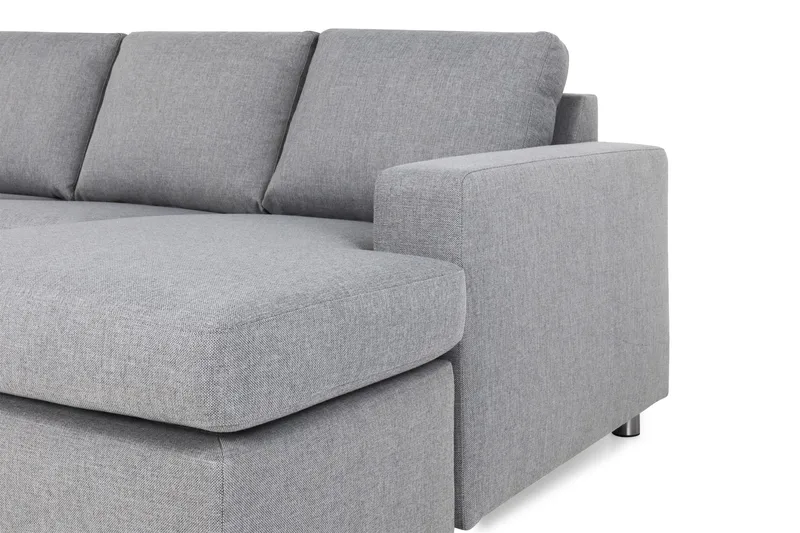 Crazy 5-sits Vänstervänd U-formad X-Large Soffa med Divan och Schäslong i Tyg - Grå - Products - Möbler - Soffa - U-soffa