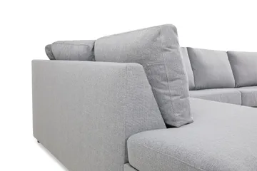 Crazy 5-sits Vänstervänd U-formad X-Large Soffa med Divan och Schäslong i Tyg - Grå - Products - Möbler - Soffa - U-soffa
