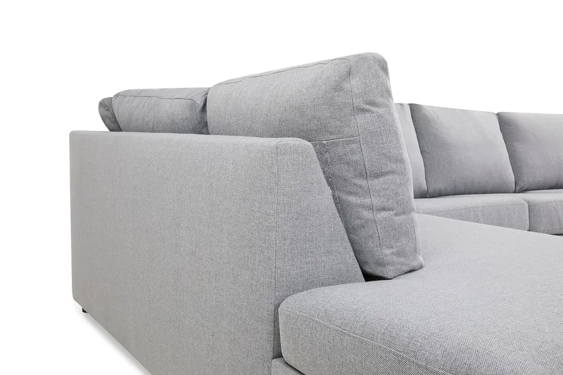 Crazy 5-sits Vänstervänd U-formad X-Large Soffa med Divan och Schäslong i Tyg - Grå - Products - Möbler - Soffa - U-soffa