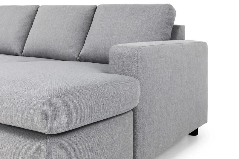 Crazy 5-sits Vänstervänd U-formad X-Large Soffa med Divan och Schäslong i Tyg - Grå - Products - Möbler - Soffa - U-soffa