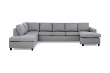 Crazy 5-sits Vänstervänd U-formad X-Large Soffa med Divan och Schäslong i Tyg