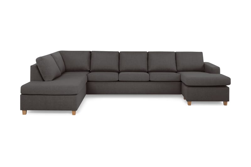 Crazy 5-sits Vänstervänd U-formad X-Large Soffa med Divan och Schäslong i Tyg - Mörkgrå - Products - Möbler - Soffa - U-soffa