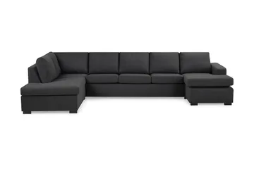 Crazy 5-sits Vänstervänd U-formad X-Large Soffa med Divan och Schäslong i Tyg