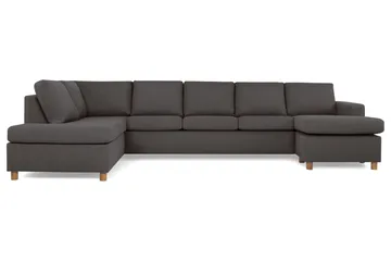Crazy 5-sits Vänstervänd U-formad X-Large Soffa med Divan och Schäslong i Tyg - Mörkgrå - Products - Möbler - Soffa - U-soffa