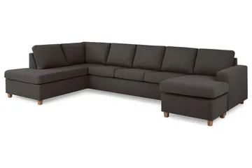Crazy 5-sits Vänstervänd U-formad X-Large Soffa med Divan och Schäslong i Tyg - Mörkgrå - Products - Möbler - Soffa - U-soffa