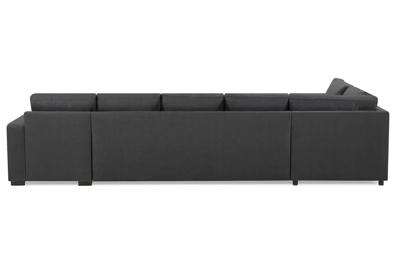 Crazy 5-sits Vänstervänd U-formad X-Large Soffa med Divan och Schäslong i Tyg - Mörkgrå - Products - Möbler - Soffa - U-soffa