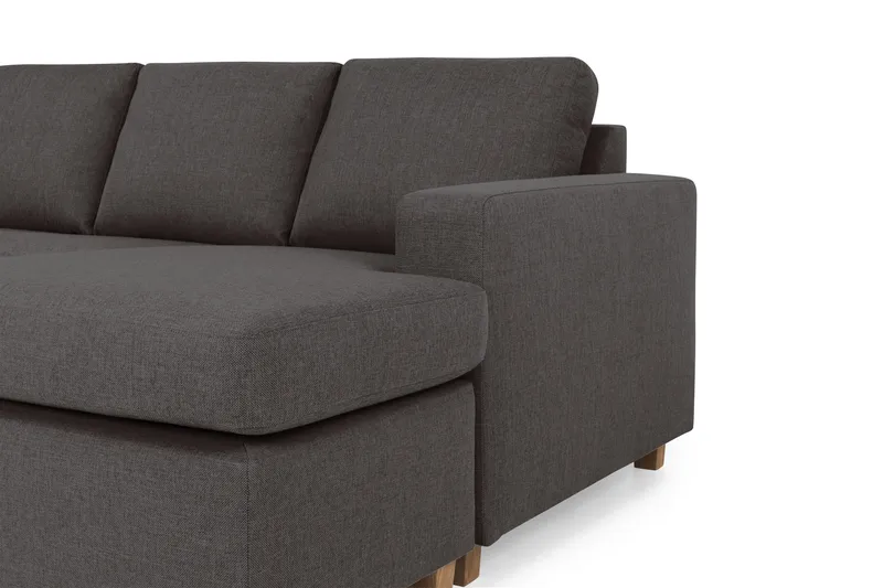 Crazy 5-sits Vänstervänd U-formad X-Large Soffa med Divan och Schäslong i Tyg - Mörkgrå - Products - Möbler - Soffa - U-soffa