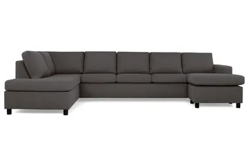Crazy 5-sits Vänstervänd U-formad X-Large Soffa med Divan och Schäslong i Tyg - Mörkgrå - Products - Möbler - Soffa - U-soffa