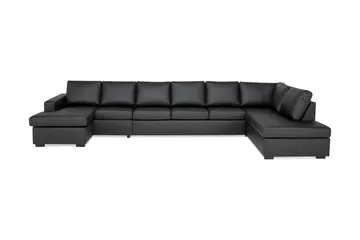 Crazy 6-sits Högervänd U-formad XX-Large Soffa med Divan och Schäslong i Konstläder