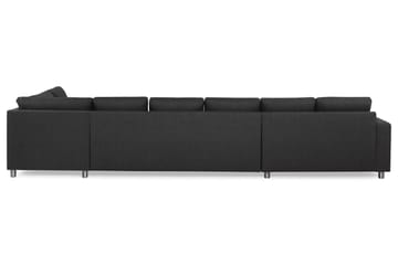 Crazy 6-sits Högervänd U-formad XX-Large Soffa med Divan och Schäslong i Tyg - Antracit - Products - Möbler - Soffa - U-soffa