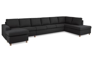 Crazy 6-sits Högervänd U-formad XX-Large Soffa med Divan och Schäslong i Tyg - Antracit - Products - Möbler - Soffa - U-soffa