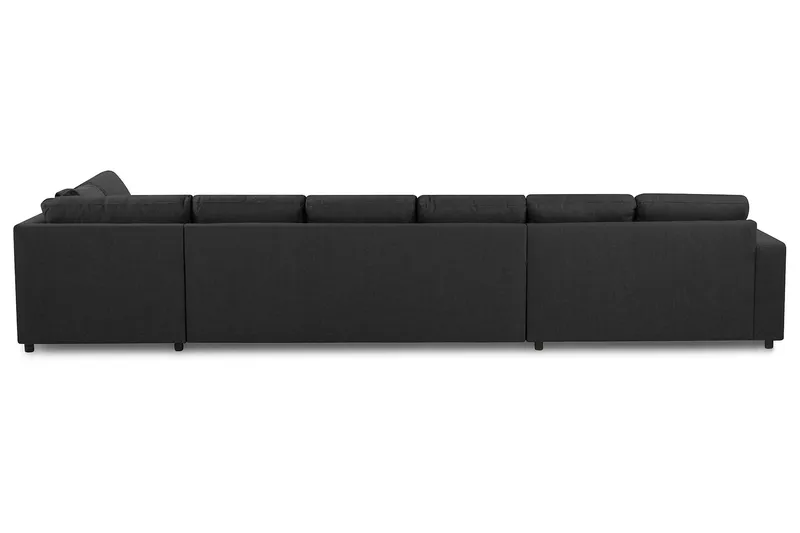 Crazy 6-sits Högervänd U-formad XX-Large Soffa med Divan och Schäslong i Tyg - Antracit - Products - Möbler - Soffa - U-soffa