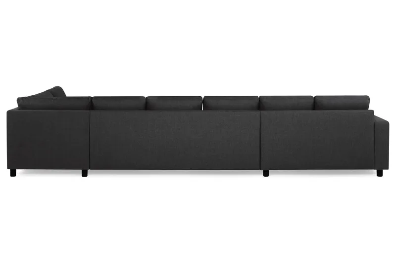 Crazy 6-sits Högervänd U-formad XX-Large Soffa med Divan och Schäslong i Tyg - Antracit - Products - Möbler - Soffa - U-soffa