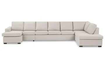 Crazy 6-sits Högervänd U-formad XX-Large Soffa med Divan och Schäslong i Tyg - Beige - Products - Möbler - Soffa - U-soffa