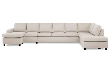 Crazy 6-sits Högervänd U-formad XX-Large Soffa med Divan och Schäslong i Tyg - Beige - Products - Möbler - Soffa - U-soffa